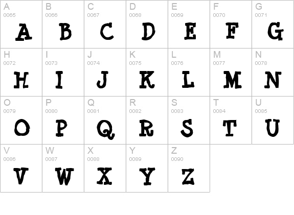 Minya Nouvelle Ink uppercase A-Z preview