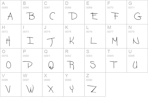 Mirakel uppercase A-Z preview
