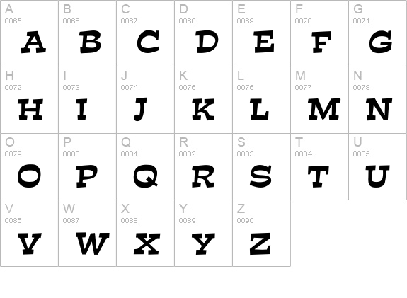 Mirisch uppercase A-Z preview