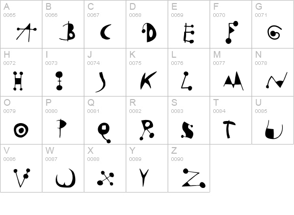 MiroRegular uppercase A-Z preview