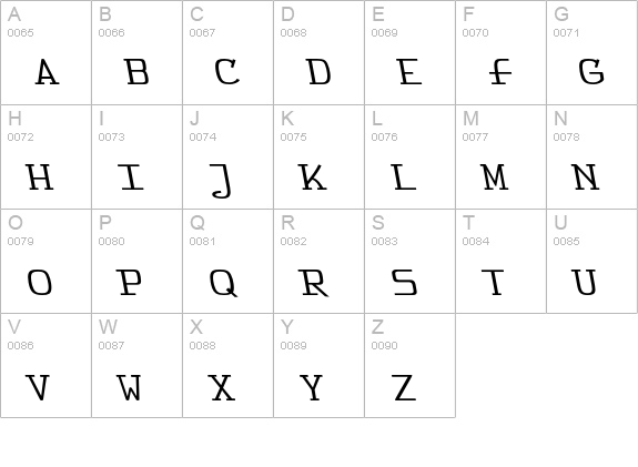 Mirror uppercase A-Z preview