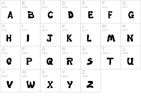 Misbehavin' - DGL uppercase A-Z preview