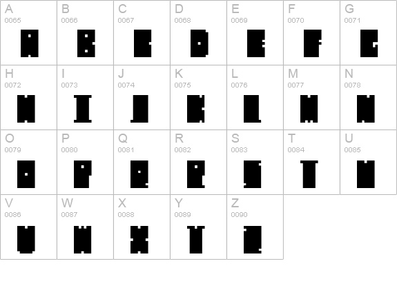 Mischstab Decibel Repulse uppercase A-Z preview