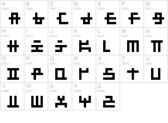 Mischstab Umbrella Patina uppercase A-Z preview
