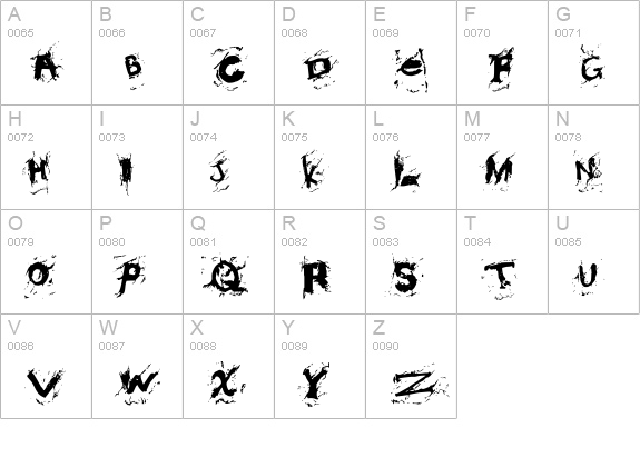 Misconstrued uppercase A-Z preview