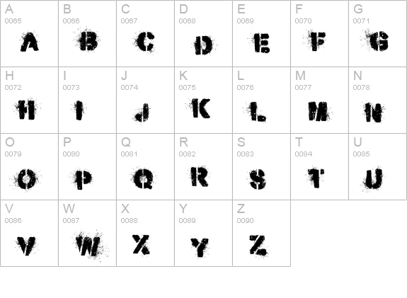 Misdemeanor uppercase A-Z preview