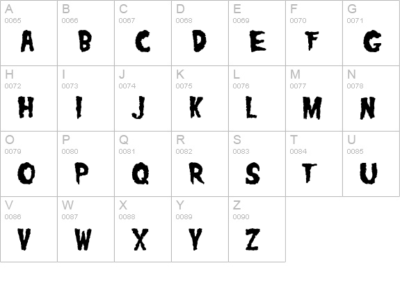Misfits uppercase A-Z preview