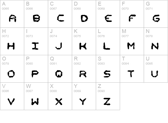 Mishmash 4x4i BRK uppercase A-Z preview