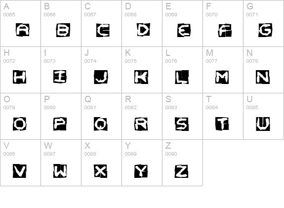 Mishmash 4x4o BRK uppercase A-Z preview