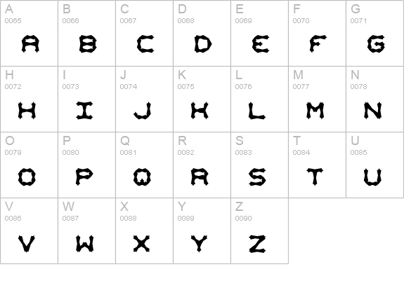 Mishmash ALT2 BRK uppercase A-Z preview