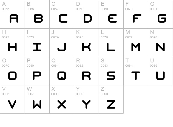 Mishmash BRK uppercase A-Z preview