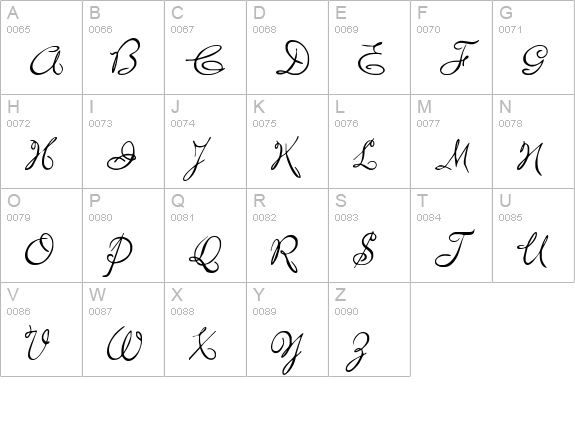 Miss Brooks uppercase A-Z preview