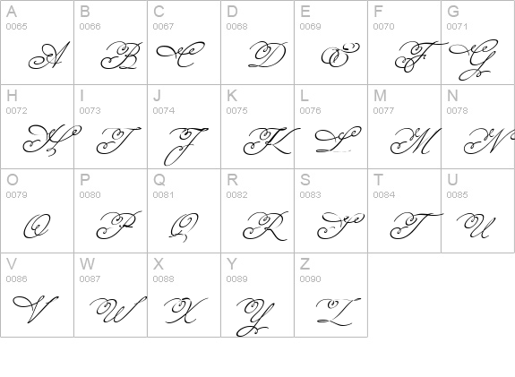 Miss Fajardose uppercase A-Z preview