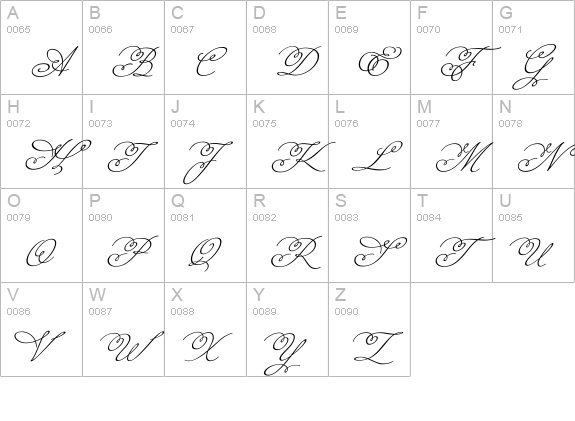 Miss Fajardose Regular uppercase A-Z preview