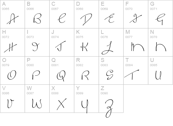 Miss Lankfort uppercase A-Z preview