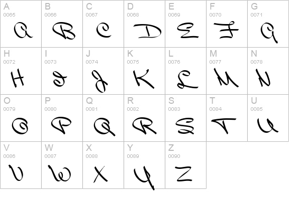 Miss Packgope uppercase A-Z preview