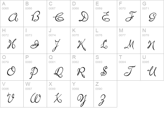 MissBrooks uppercase A-Z preview