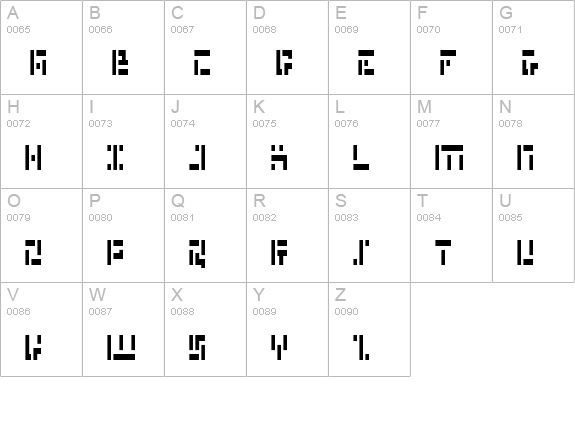 Missile Man Condensed uppercase A-Z preview
