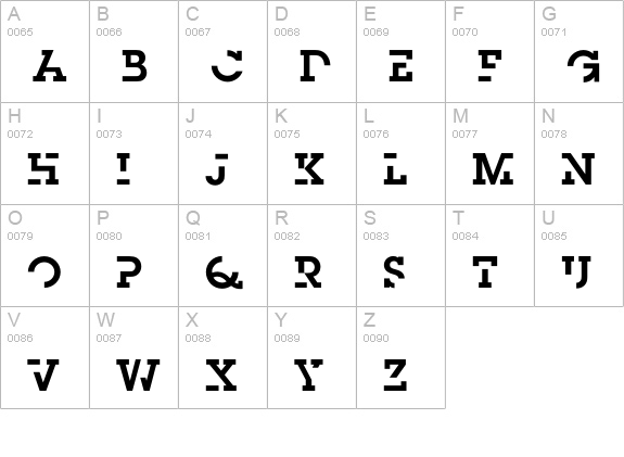 MissingLink uppercase A-Z preview
