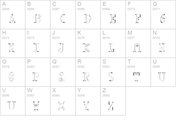 Missionary uppercase A-Z preview