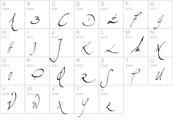 Missiva uppercase A-Z preview