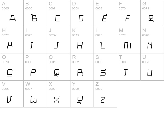 Missu uppercase A-Z preview