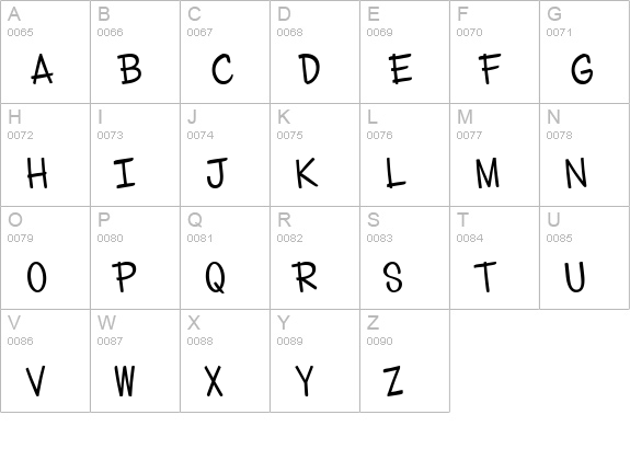 Mister Television uppercase A-Z preview