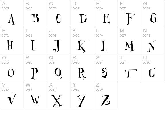 MisterFrisky uppercase A-Z preview