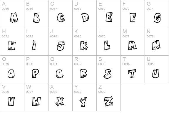 MisterVampire uppercase A-Z preview