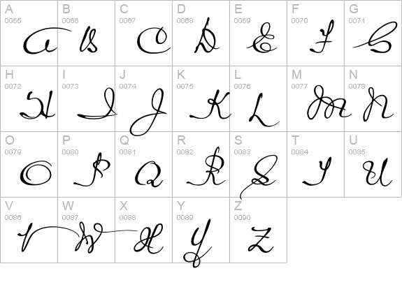 MitreSquare uppercase A-Z preview