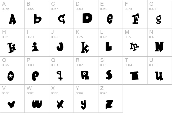 Mixed up uppercase A-Z preview