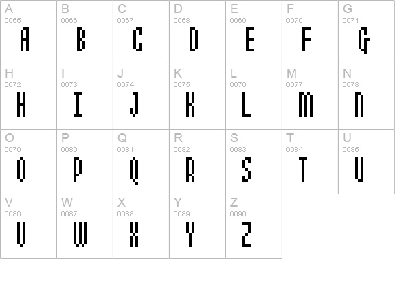 Mixelate uppercase A-Z preview
