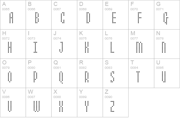 Mixelate II uppercase A-Z preview