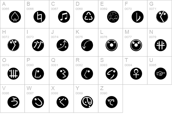 MKBats uppercase A-Z preview