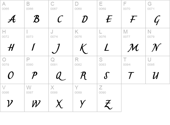 MKBritishWriting uppercase A-Z preview