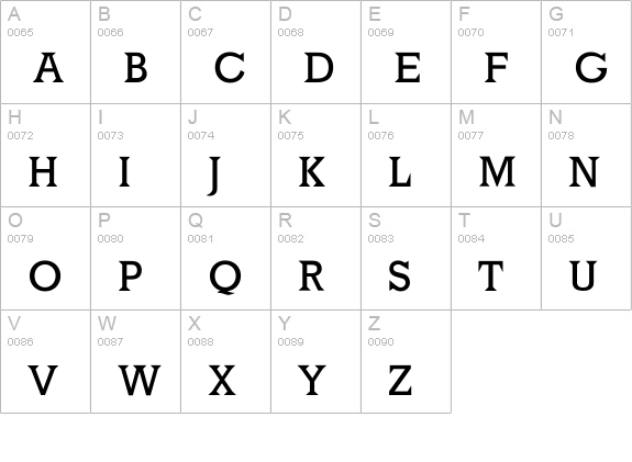 MkLatinoPlain uppercase A-Z preview