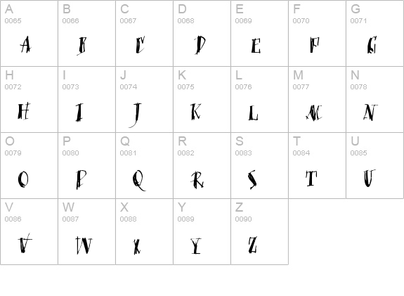 MKristall uppercase A-Z preview