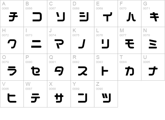 MMFont-Black uppercase A-Z preview