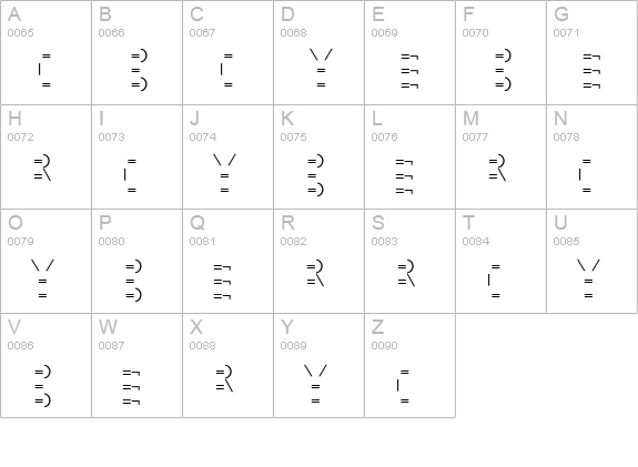 MMMteurs-Cyber uppercase A-Z preview