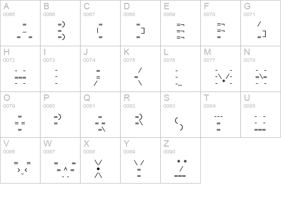 MMMteurs-Real uppercase A-Z preview