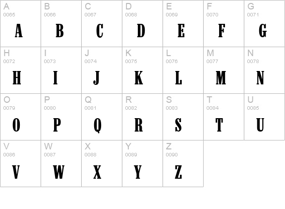 Moab-Regular uppercase A-Z preview