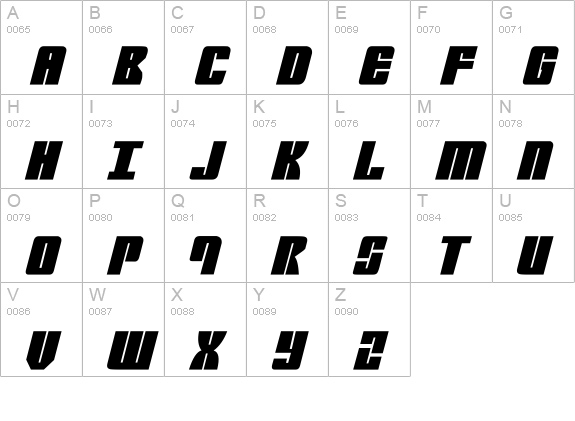 Mobile Infantry uppercase A-Z preview