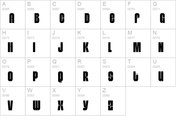 MobleySans-Condensed uppercase A-Z preview