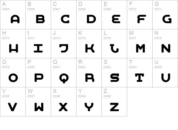 Moby Bold uppercase A-Z preview