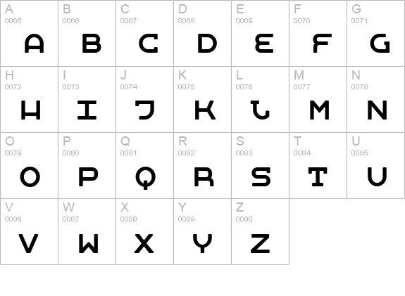 Moby regular uppercase A-Z preview