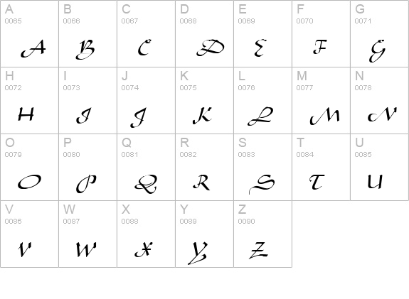 MochaExtended Normal uppercase A-Z preview