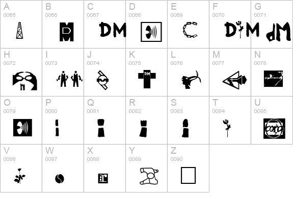 Modebats Regular uppercase A-Z preview
