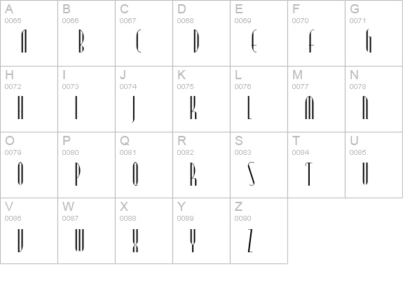 Modern Typography NF uppercase A-Z preview