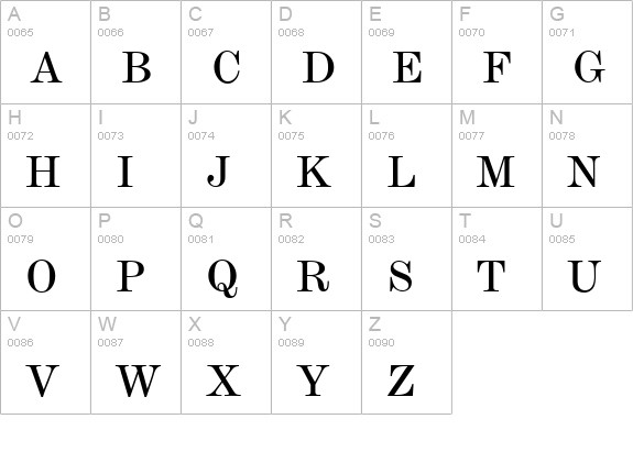 Modesto-Regular uppercase A-Z preview
