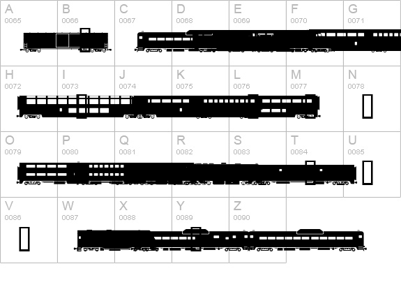 ModPassenger uppercase A-Z preview